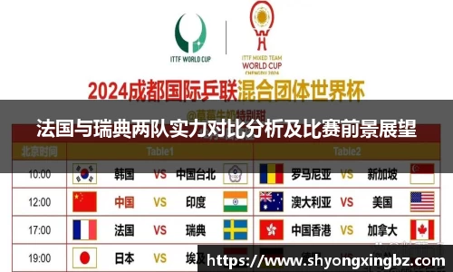 法国与瑞典两队实力对比分析及比赛前景展望